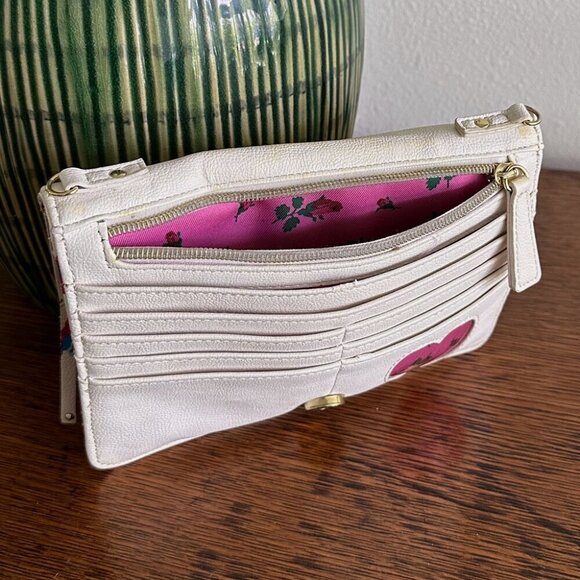 Betsey Johnson Floral Fringed Clutch Purse - Picture 4 of 5